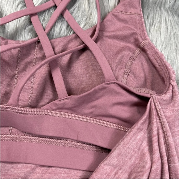 Lululemon Free To Be Serene Tank 2 In 1 Heathered Quicksand Size 6 - Picture 7 of 12